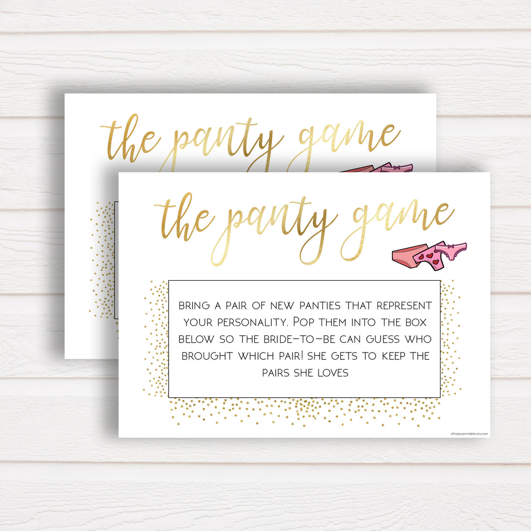 Drop Your Panties Game - Gold Foil