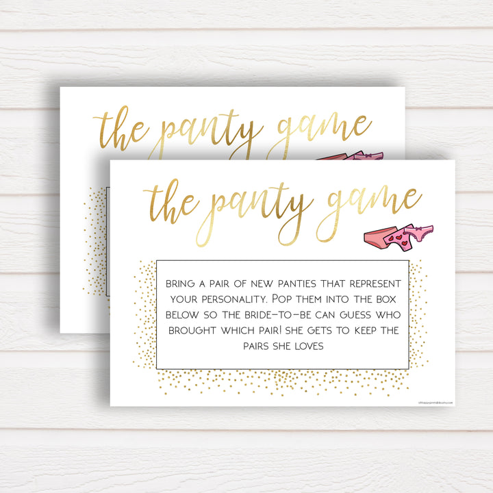 Drop Your Panties Game - Gold Foil