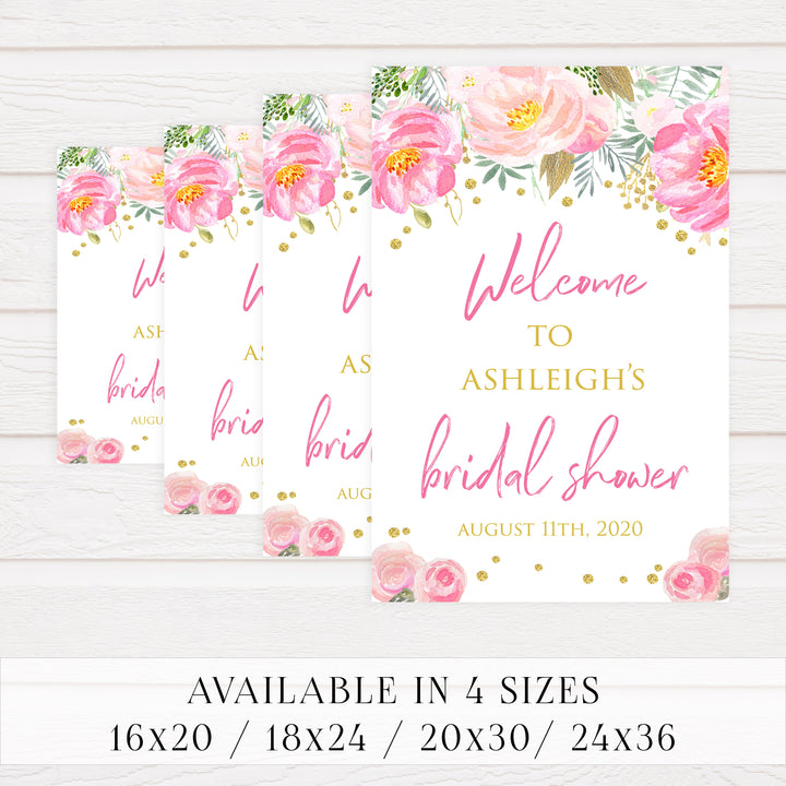 bridal shower welcome sign, editable bridal shower invitation, bridal shower invite, blush gold bachelorette invitation, editable bridal shower invitations, corjl invite, bachelorette party invite, floral bridal invite