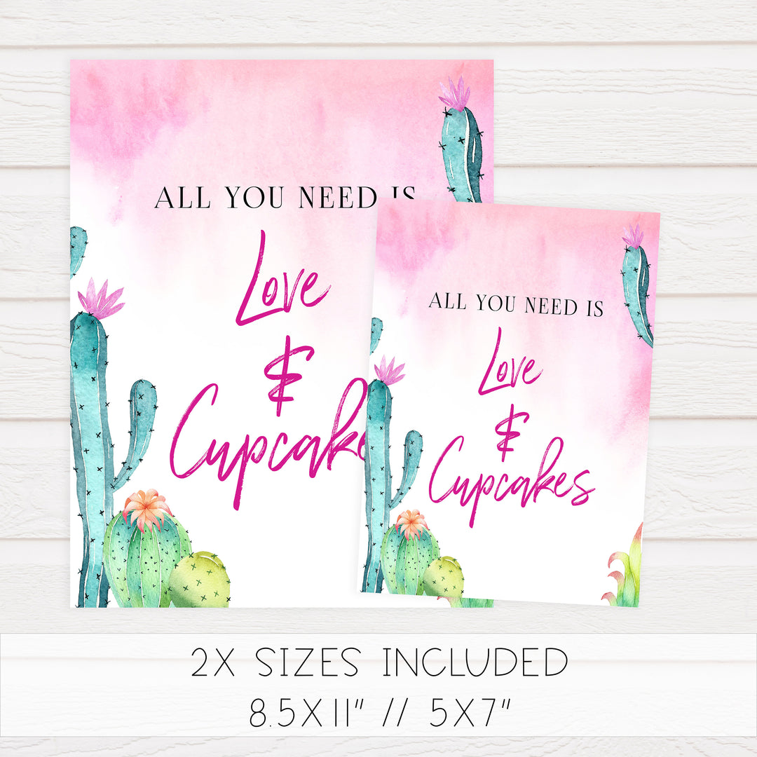 Love & A Cupcake Sign - Fiesta