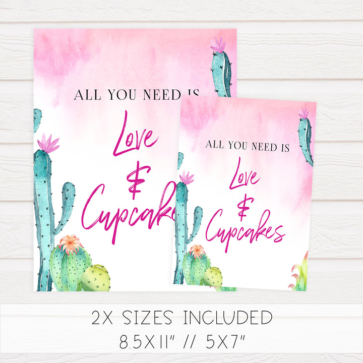 Love & A Cupcake Sign - Fiesta