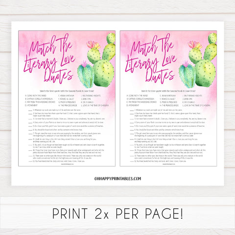 Match the Literary Love Quotes - Fiesta