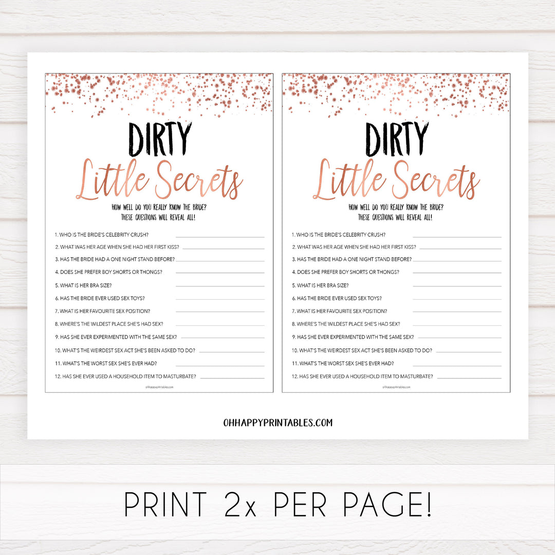 Rose gold bachelorette games, dirty little secrets, bachelorette games, bridal shower games, top 10 baby games, fun bachelorette games, top bridal games, rose gold games