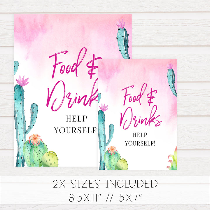 Food & Drinks Table Sign - Fiesta