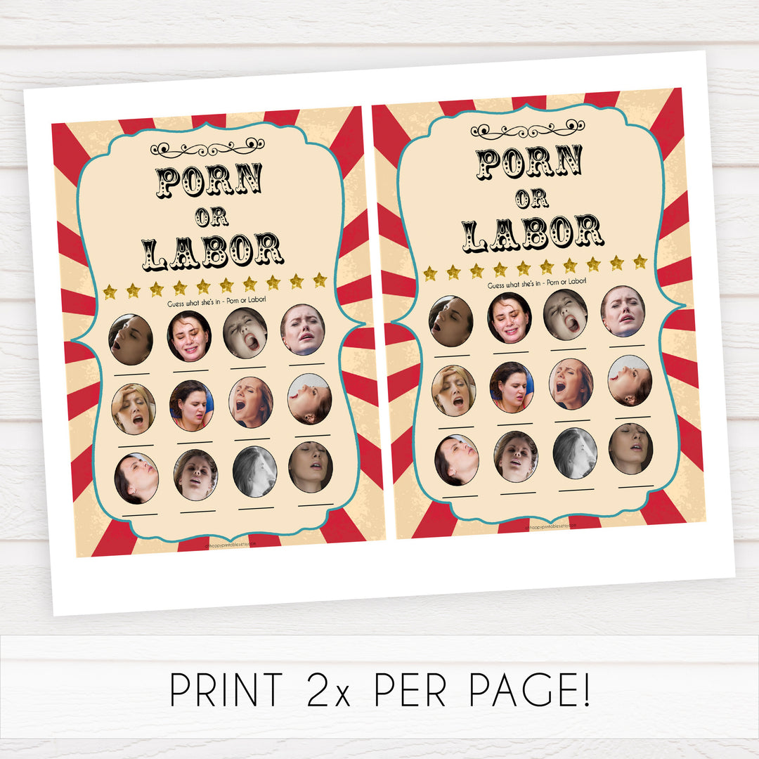 Circus labor or porn, porn or labour baby shower games, circus baby games, carnival baby games, printable baby games, fun baby games, popular baby games, carnival baby shower, carnival theme
