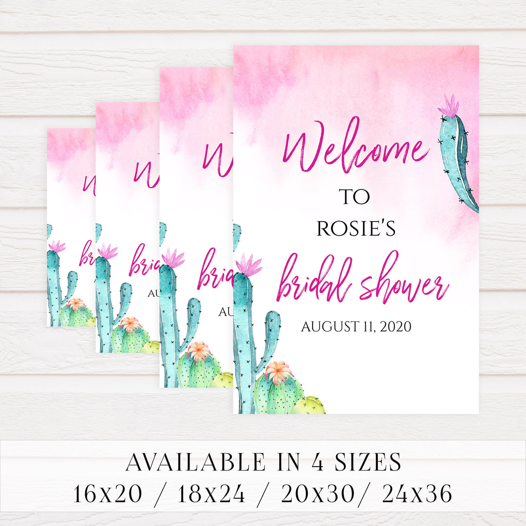 Editable Bridal Shower Welcome Sign - Fiesta