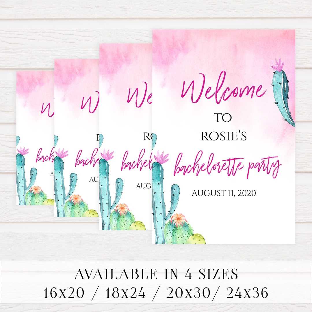 Editable Bachelorette Welcome Sign - Fiesta