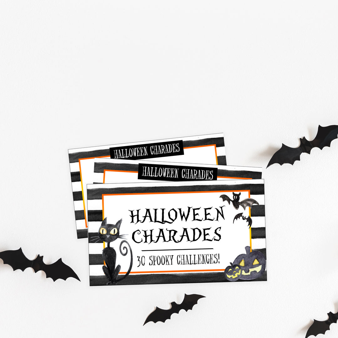 halloween charades game, halloween party games, halloween games, fun halloween games, kids halloween games