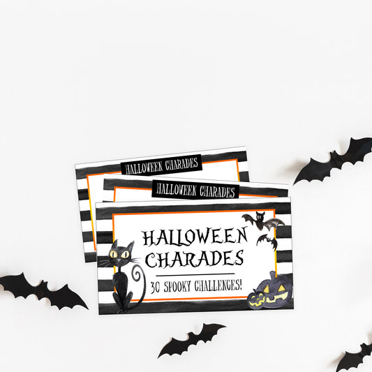 halloween charades game, halloween party games, halloween games, fun halloween games, kids halloween games