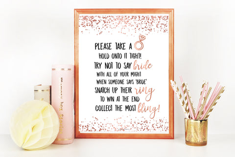 Please Take a Ring Game - Rose Gold Foil