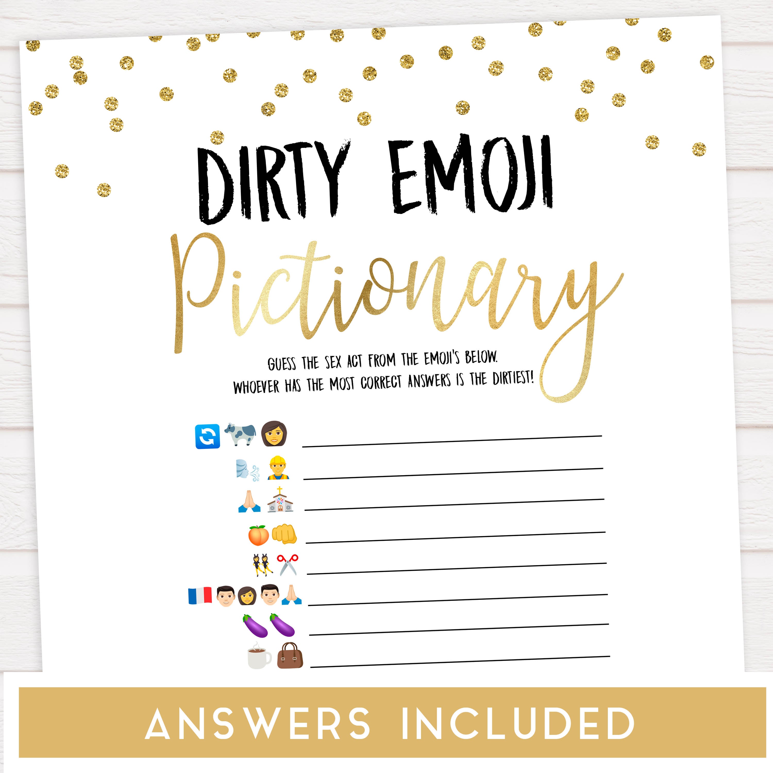 dirty emoji pictionary game, printable bachelorette games, adult birthday games, dirty emoji game,