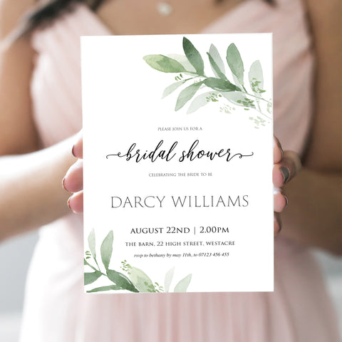 editable bridal shower invite, bridal shower invitation, greenery bridal shower invite, mobile invites, editable bridal shower invite, corjl bridal invite, bachelorette party invite