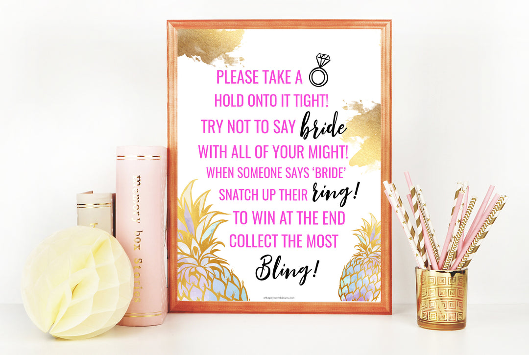 Please Take a Ring Game - Gold Pineapple