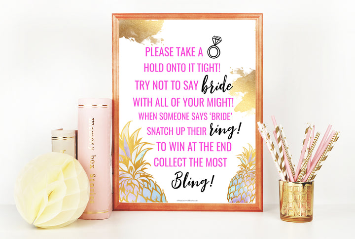 Please Take a Ring Game - Gold Pineapple