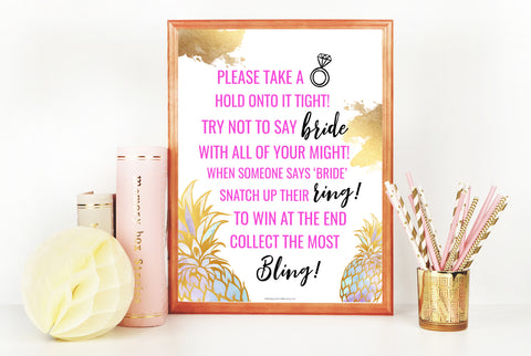 Please Take a Ring Game - Gold Pineapple