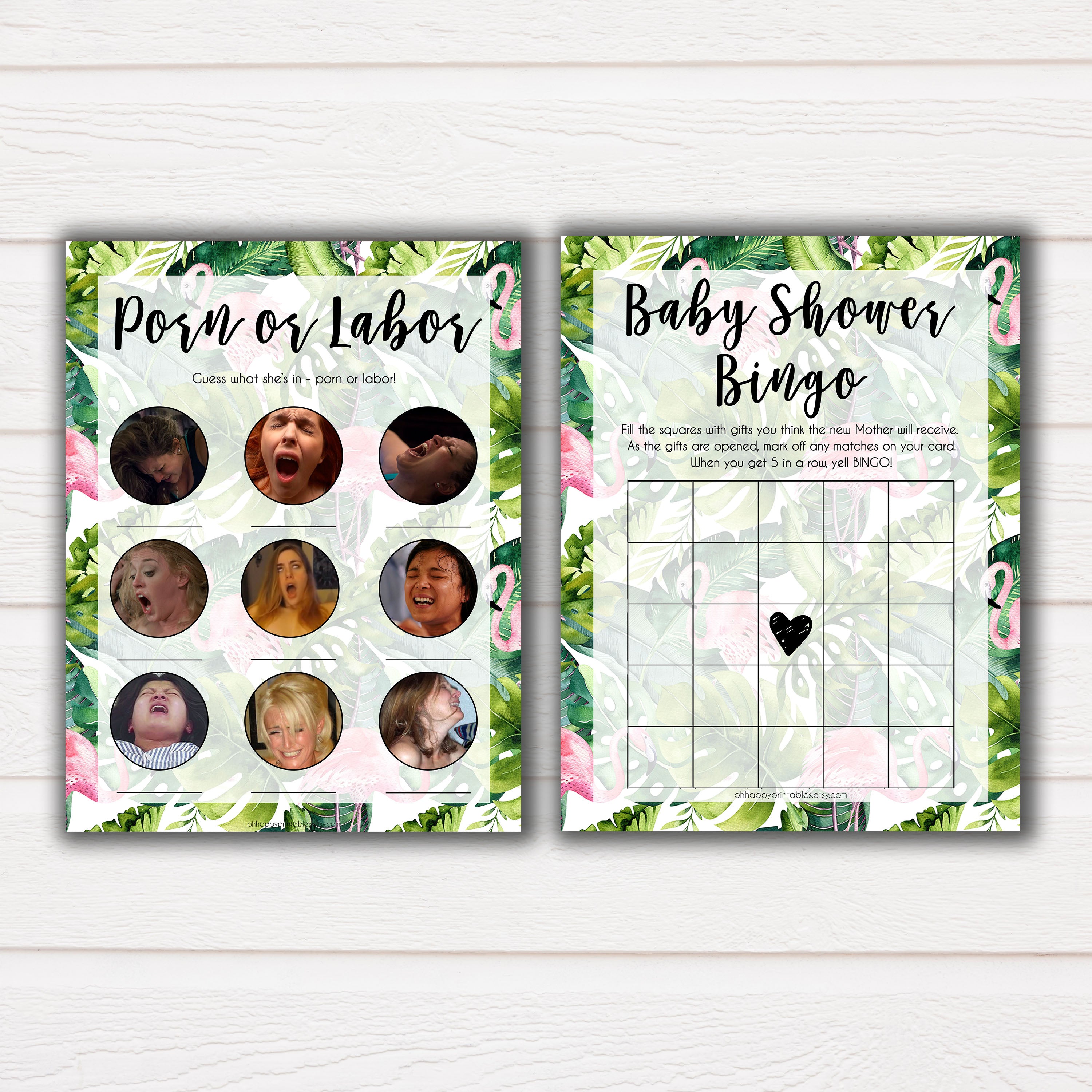 Tropical baby shower games, baby shower games bundle, Baby shower ideas, baby shower party games