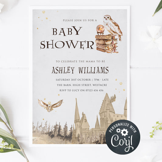 editable baby shower invitations, harry potter baby shower invitations, editable baby shower invites, corjl baby shower, baby shower invites