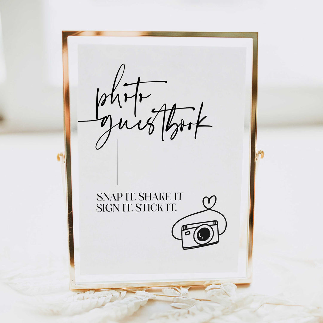 photo guestbook sign, printable wedding table signs, modern wedding table signs, wedding table decor