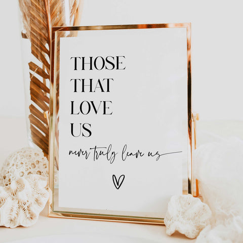 those that love us table sign, printable wedding table signs, modern wedding table signs, wedding table decor