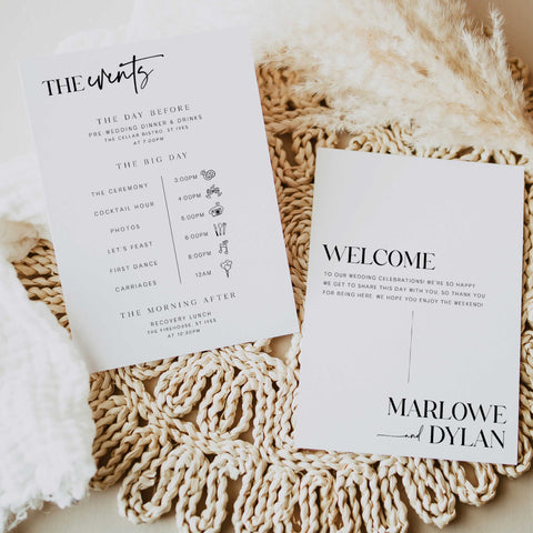 editable wedding timeline, printable wedding timeline, diy wedding timeline, modern wedding stationery, diy wedding stationery