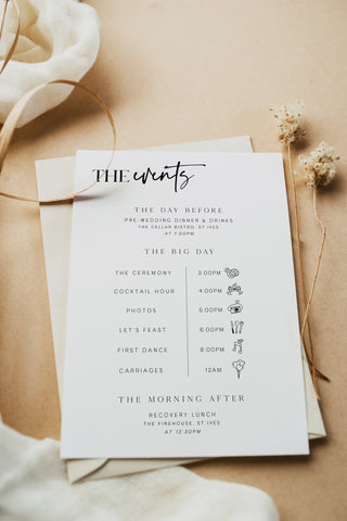 editable wedding timeline, printable wedding timeline, diy wedding timeline, modern wedding stationery, diy wedding stationery