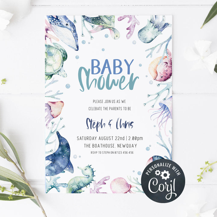 editable whale baby shower invitations, printable whale baby shower invitations, whale baby shower theme