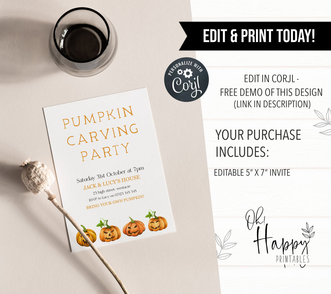 halloween invitations, editable halloween invitations, printable halloween invitations, spooky halloween invitations