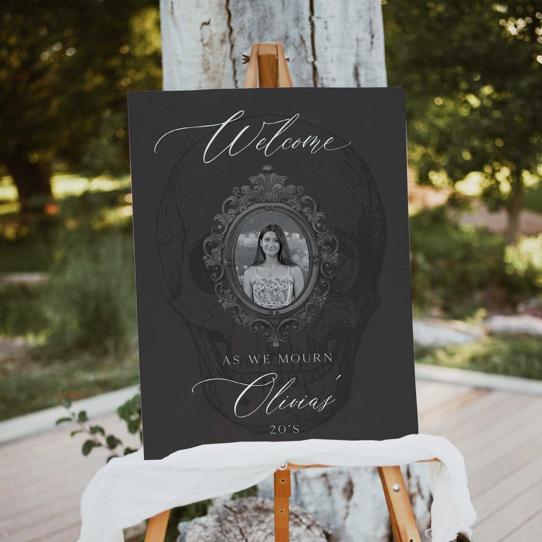 death to my twenties editable welcome sign, turning 30 birthday party welcome signs