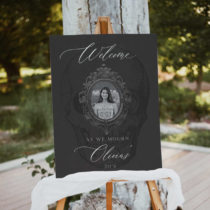 death to my twenties editable welcome sign, turning 30 birthday party welcome signs