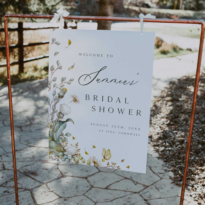 editable whimsical floral bridal shower welcome signs that come in 6 popular signs. Gorgeous summer floral bridal shower welcome signs for your bridal shower