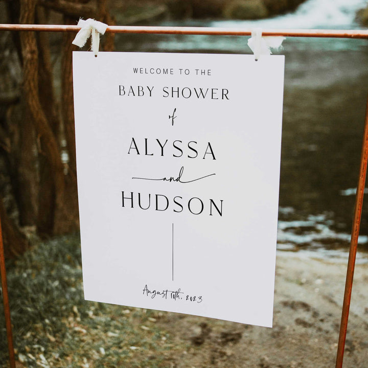 editable baby shower welcome signs, printable baby shower decor, simple baby shower welcome sign, printable baby decor, baby welcome sign