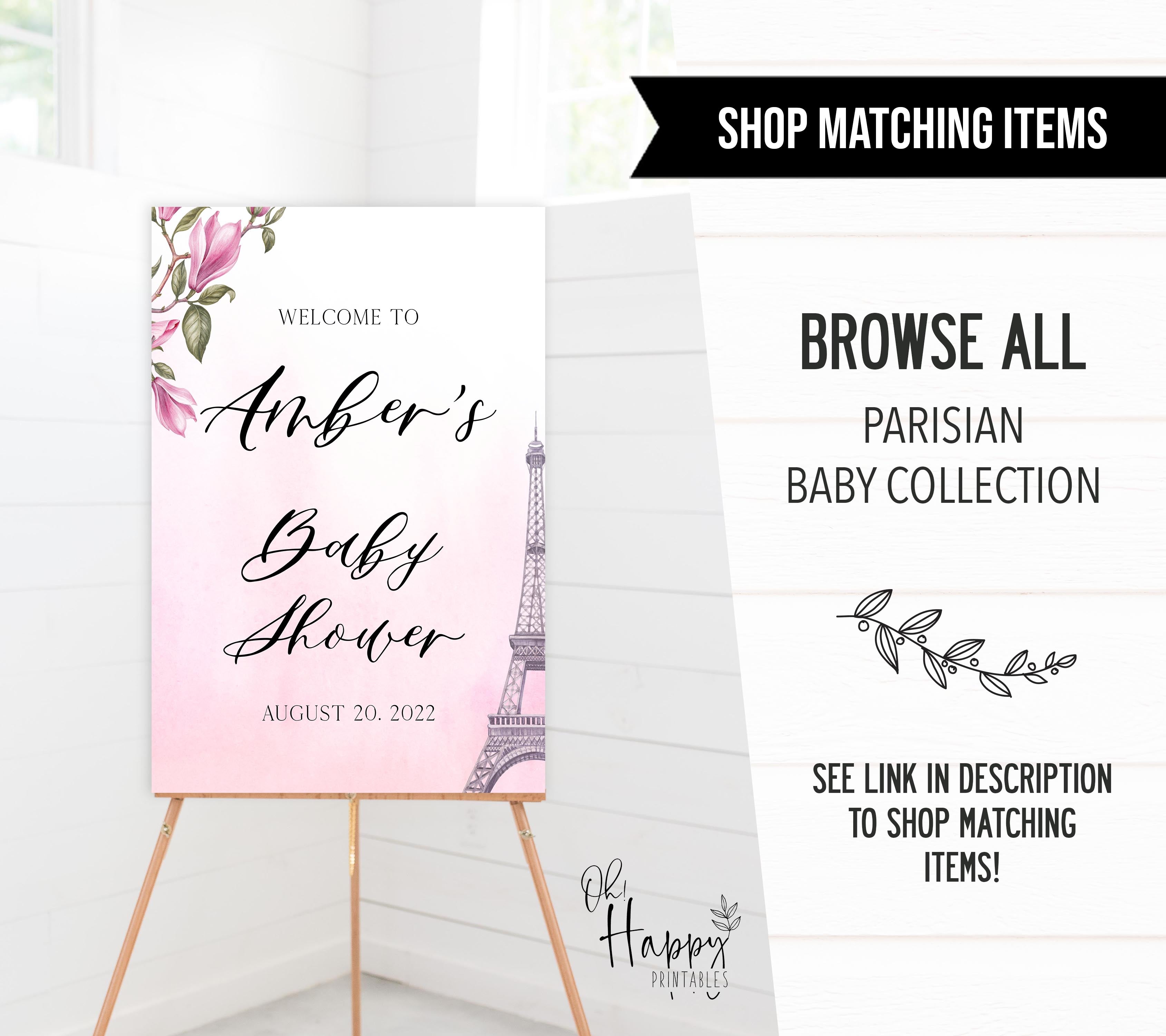 Parisian baby shower games, printable baby shower games, Paris baby shower games, fun baby shower games