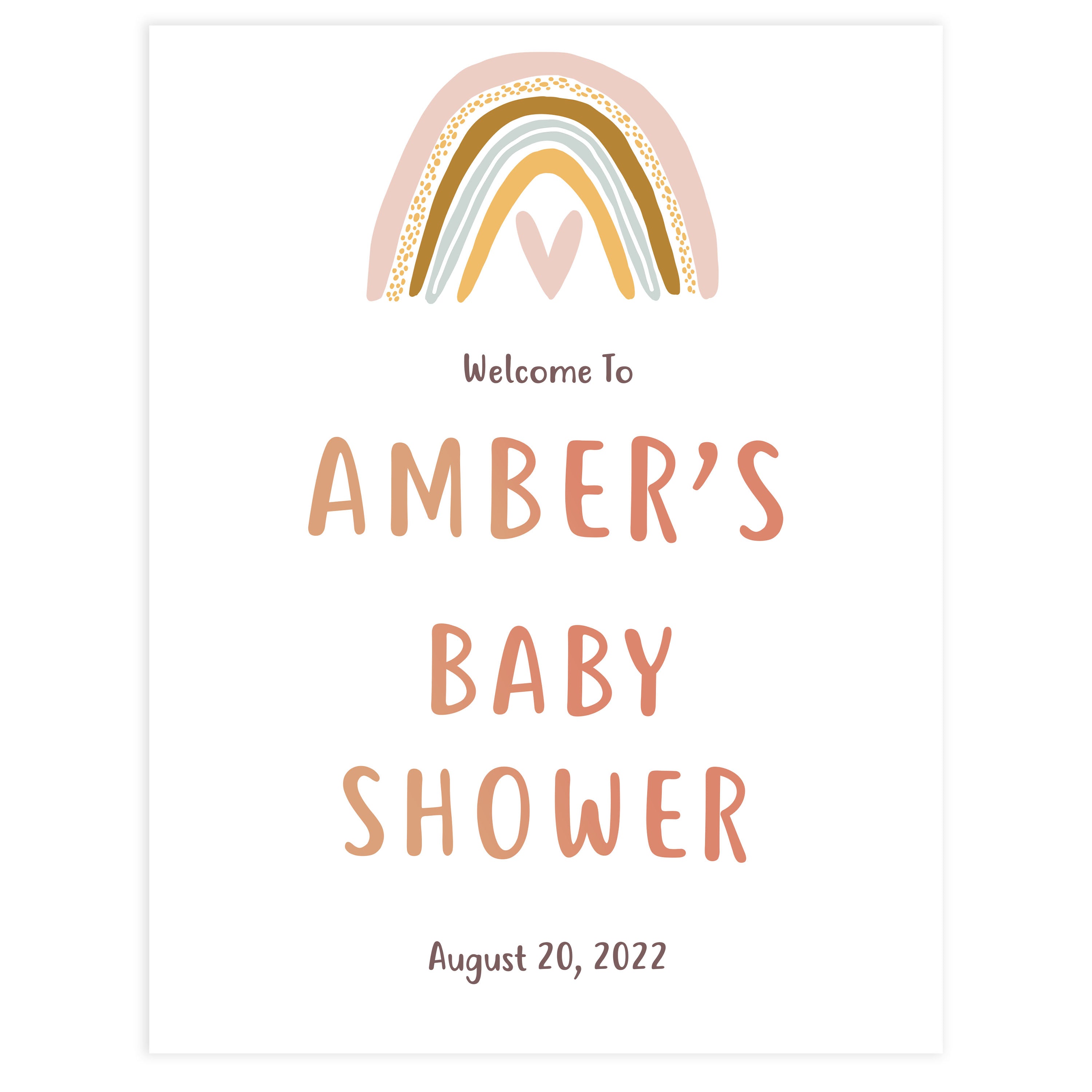 8 Baby Shower Table Signs - Boho Printable Baby Shower Signs –  OhHappyPrintables