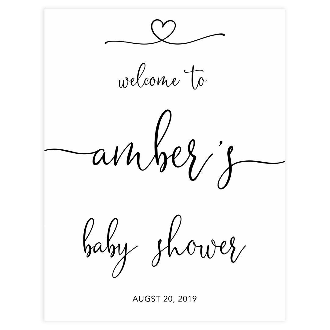 baby shower welcome sign, printable baby welcome sign, minimalist baby shower welcome sign, fun baby shower decor