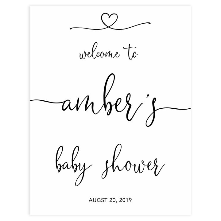 baby shower welcome sign, printable baby welcome sign, minimalist baby shower welcome sign, fun baby shower decor