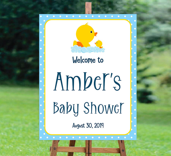 baby welcome signs, printable baby shower welcome signs, rubber ducky baby shower signs, rubber ducky baby table signs