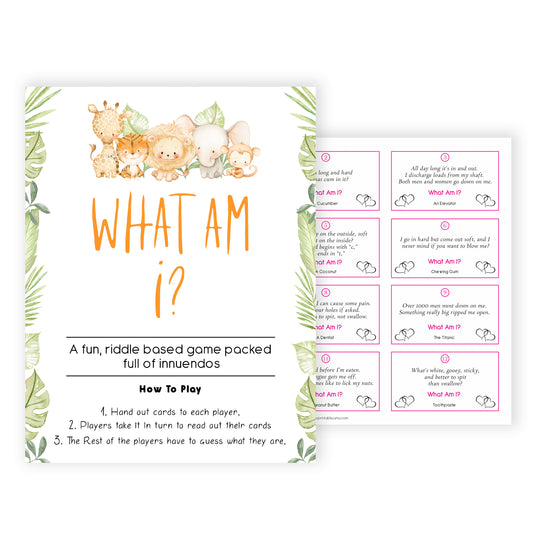 what am I game, Printable baby shower games, safari animals baby games, baby shower games, fun baby shower ideas, top baby shower ideas, safari animals baby shower, baby shower games, fun baby shower ideas