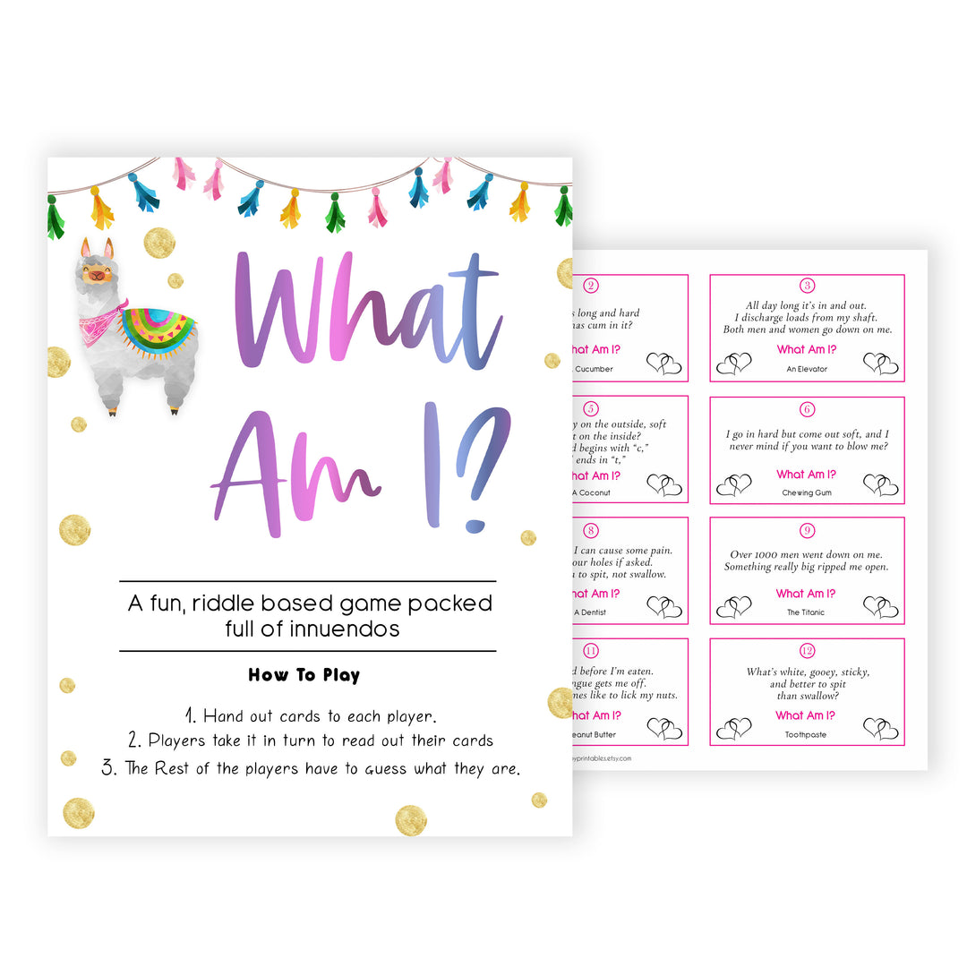 what am I baby game, Printable baby shower games, llama fiesta fun baby games, baby shower games, fun baby shower ideas, top baby shower ideas, Llama fiesta shower baby shower, fiesta baby shower ideas