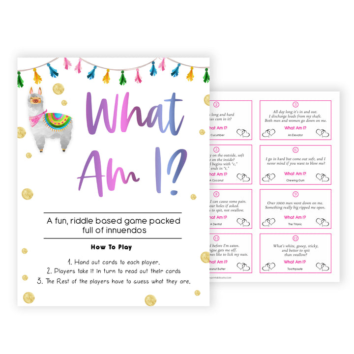 what am I baby game, Printable baby shower games, llama fiesta fun baby games, baby shower games, fun baby shower ideas, top baby shower ideas, Llama fiesta shower baby shower, fiesta baby shower ideas