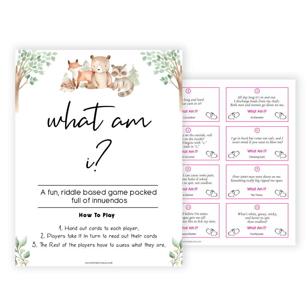 what am I baby game, Printable baby shower games, woodland animals baby games, baby shower games, fun baby shower ideas, top baby shower ideas, woodland baby shower, baby shower games, fun woodland animals baby shower ideas