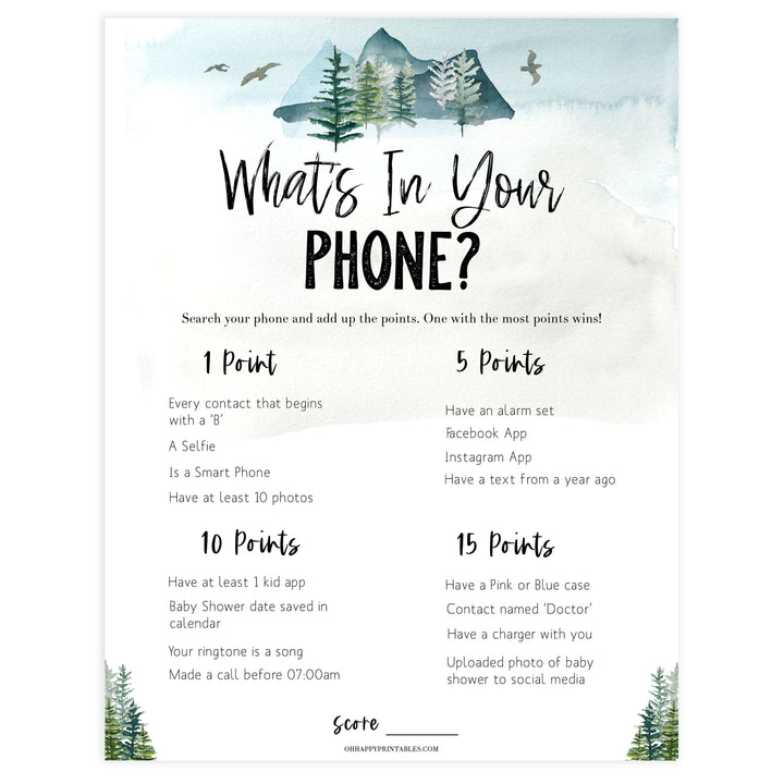 editable whats in your phone game, Printable baby shower games, adventure awaits baby games, baby shower games, fun baby shower ideas, top baby shower ideas, adventure awaits baby shower, baby shower games, fun adventure baby shower ideas
