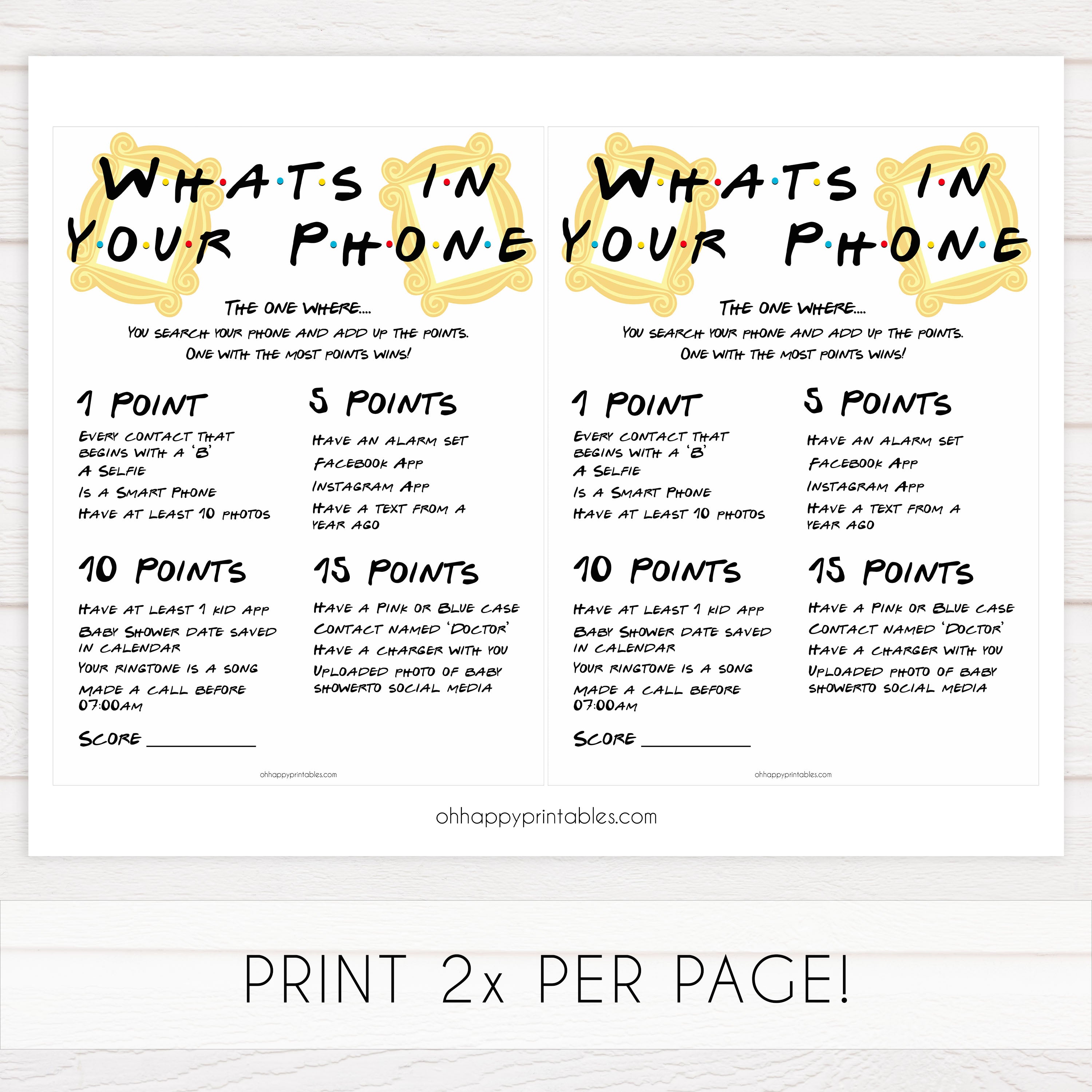 whats in your phone baby game, Printable baby shower games, friends fun baby games, baby shower games, fun baby shower ideas, top baby shower ideas, friends baby shower, friends baby shower ideas
