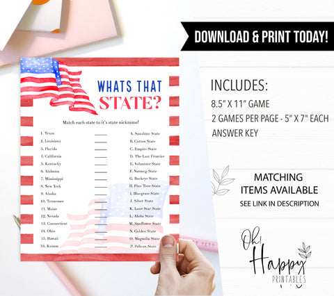  4th july games, editable independence day games, independence day party ideas, American gamews