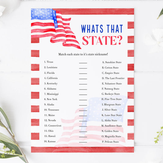  4th july games, editable independence day games, independence day party ideas, American gamews