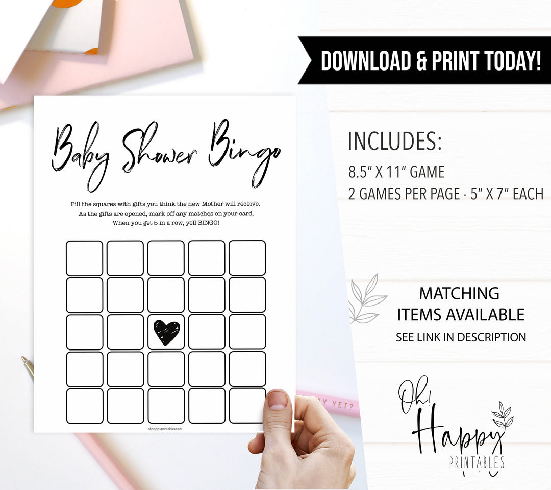 gender neutral baby shower games, baby shower bingo, baby games, printable baby shower, popular baby games, fun baby games, baby shower games