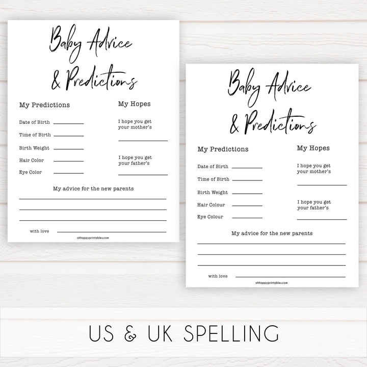 gender neutral baby shower games, baby advice and predictions baby games, printable baby shower, popular baby games, fun baby games, baby shower games