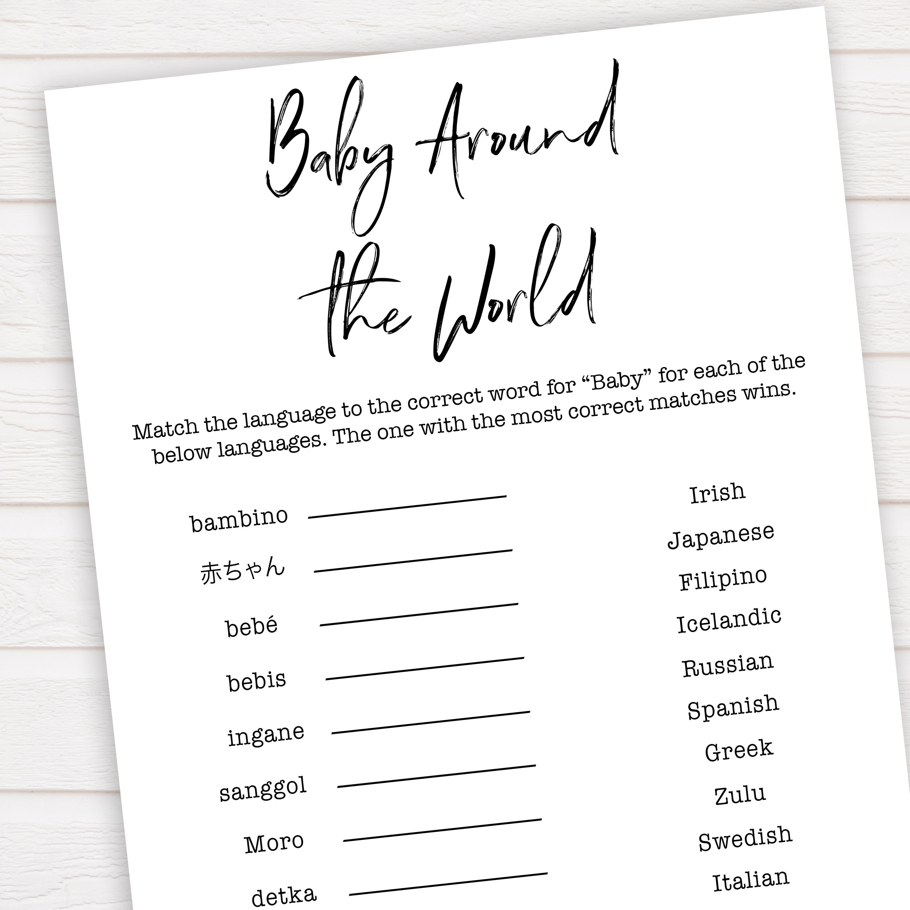 gender neutral baby shower games, baby around the world game, baby games, printable baby shower, popular baby games, fun baby games, baby shower games