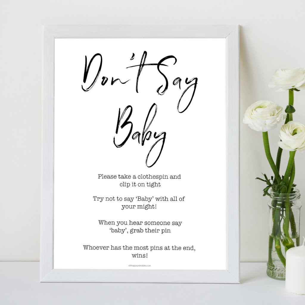 Don't Say Baby Game - Printable Gender Neutral Baby Shower Games – OhHappyPrintables don-t-say-baby-game-printable-gender-neutral-baby-shower-games-ohhappyprintables