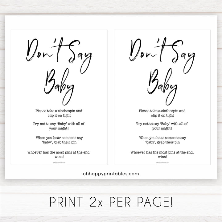 gender neutral baby shower games, dont say baby baby games, printable baby shower, popular baby games, fun baby games, baby shower games