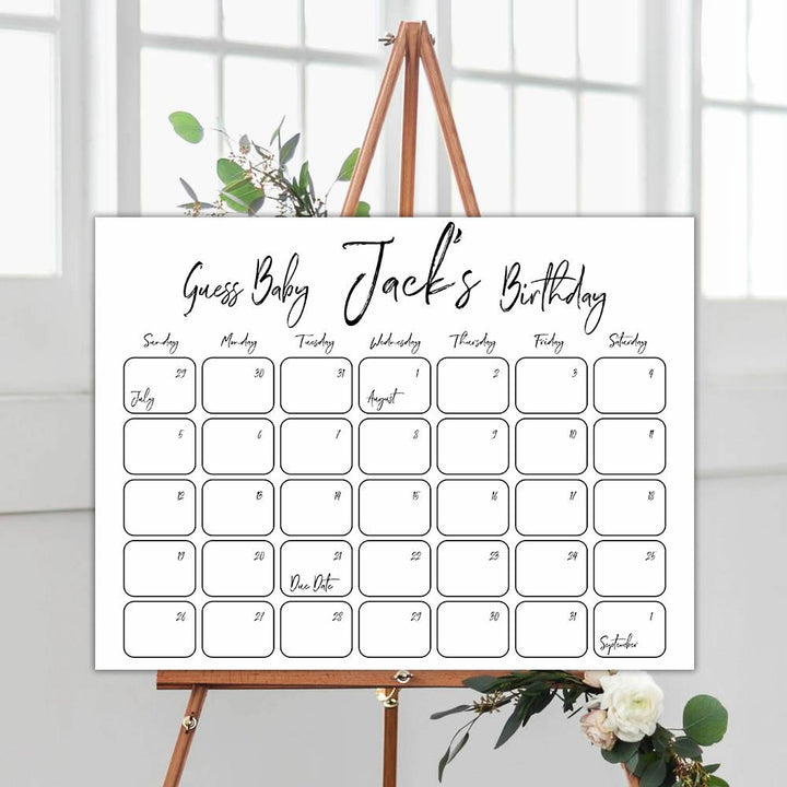guess the baby birthday game, printable baby shower games, gender neutral baby games, fun baby games, neutral baby shower